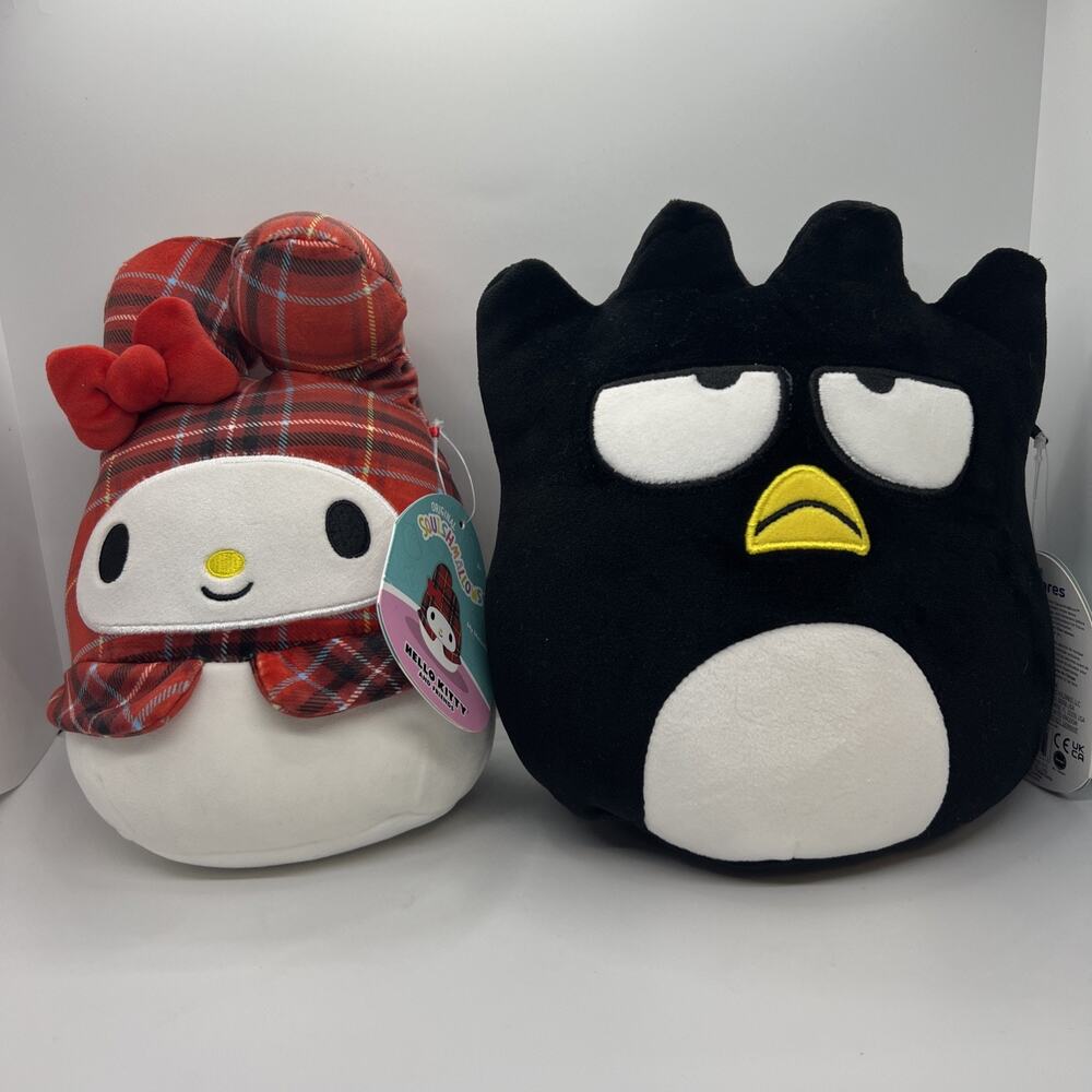 Squishmallows Hello Kitty & Friend My Melody Plush Sanrio 8" BADTZ MARU 8" Plush